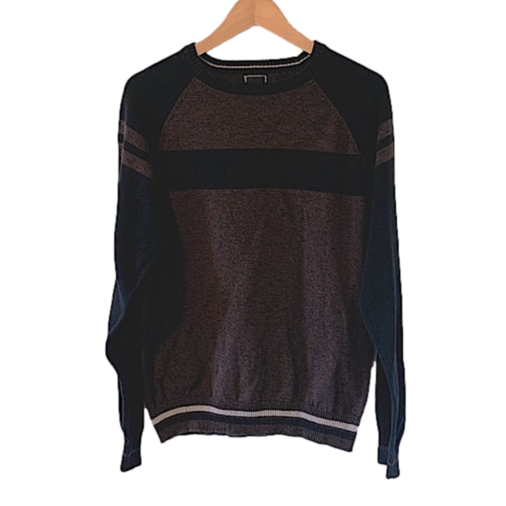 BURNSIDE | Mens Brown and Black Sweater​